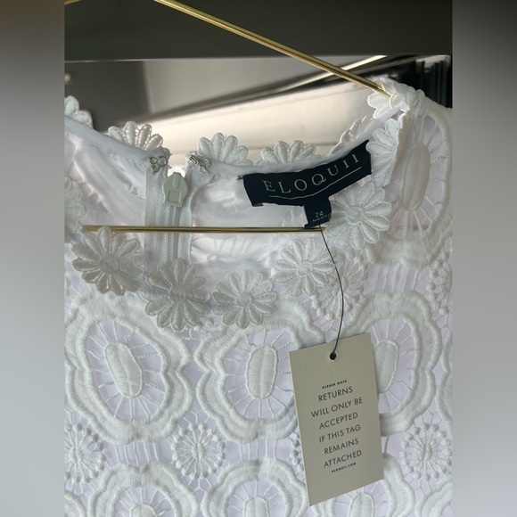 Eloquii White Lace Jumpsuit - Picture 7 of 7